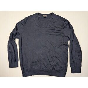 Brooks Brothers V-Neck Sweater Men's Size XXL Lightweight Supima Cotton Blue